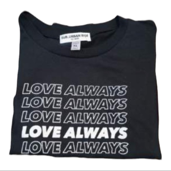 SUB_URBAN Riot “Love Always” Black T-Shirt Size L - Picture 2 of 2